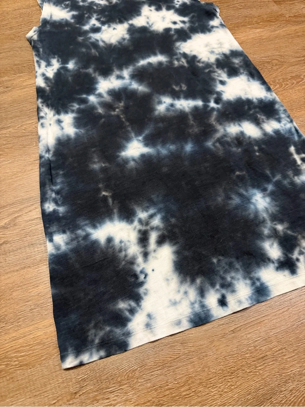 NWT Sanctuary Indigo Tie Dye Sleeveless Midi Dress Small Blue White Camo
